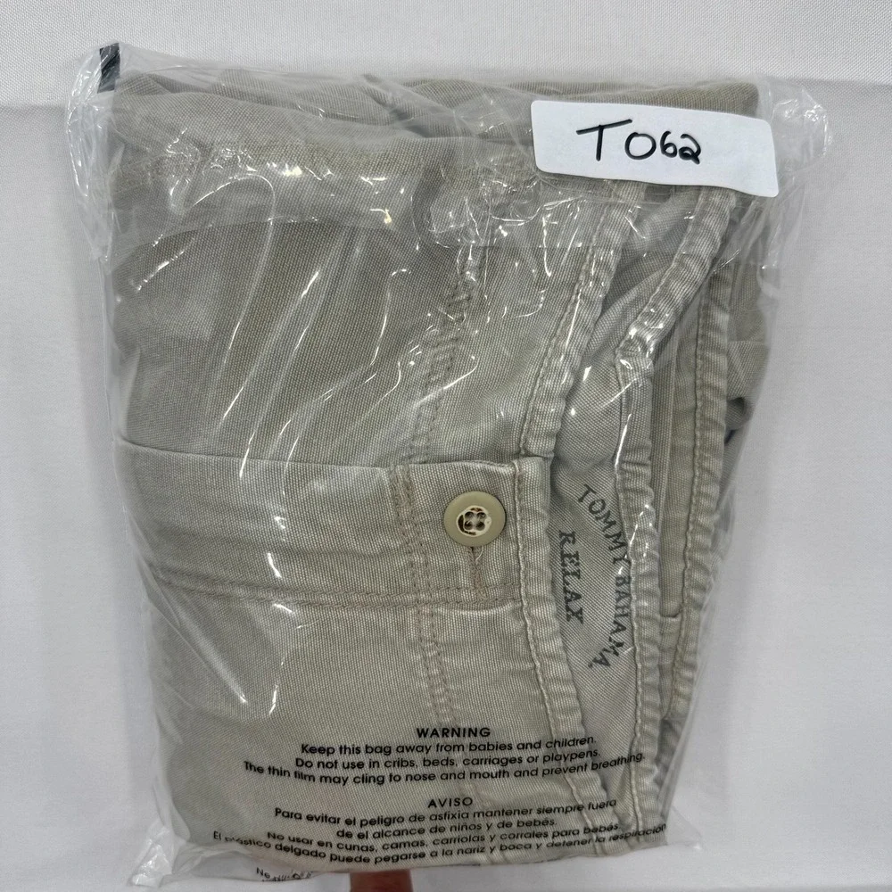 Tommy‎ Bahama Relax Chino Pants Mens 40 Khaki Tan Silk Cotton Blend Straight Leg
